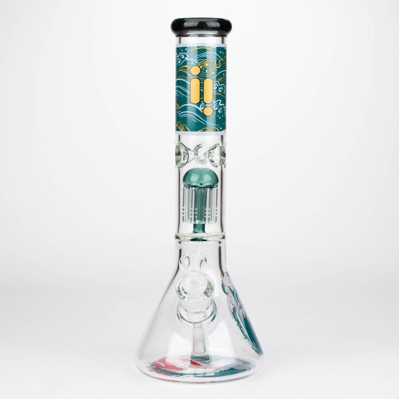 O Infyniti | Untamed 14" 7 mm classic beaker water bong - Koi Fish [GP2021]