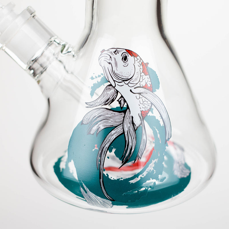 O Infyniti | Untamed 14" 7 mm classic beaker water bong - Koi Fish [GP2021]