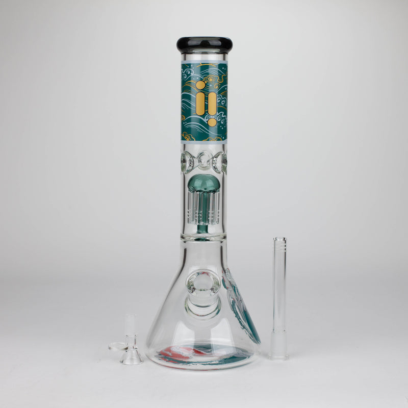 O Infyniti | Untamed 14" 7 mm classic beaker water bong - Koi Fish [GP2021]