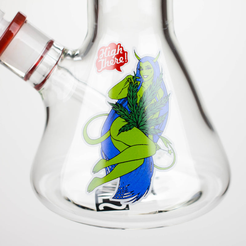 O Infyniti | High Times 16" 7 mm classic beaker water bong with tree arm percolator [HIT10200GP]