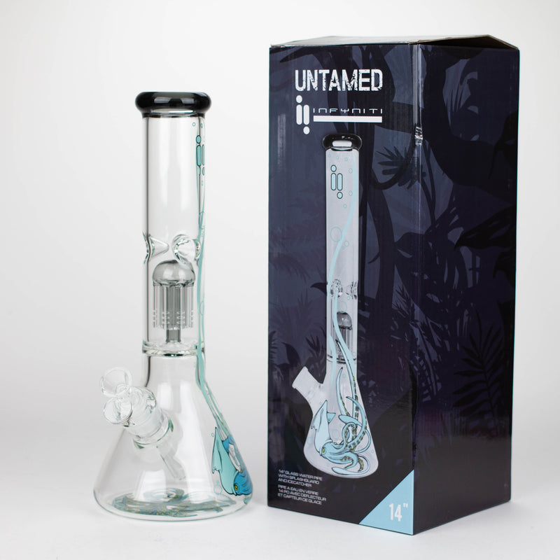 O Infyniti | Untamed 14" 7 mm classic beaker water bong - Octopus [GP2014]