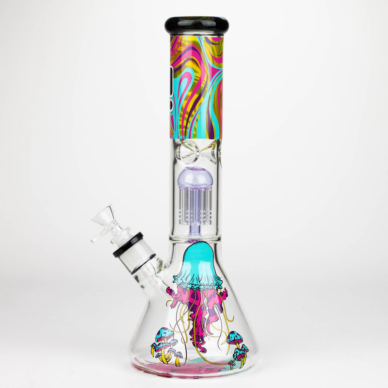 O Infyniti | Untamed 14" 7 mm classic beaker water bong - Jellyfish [GP2016]