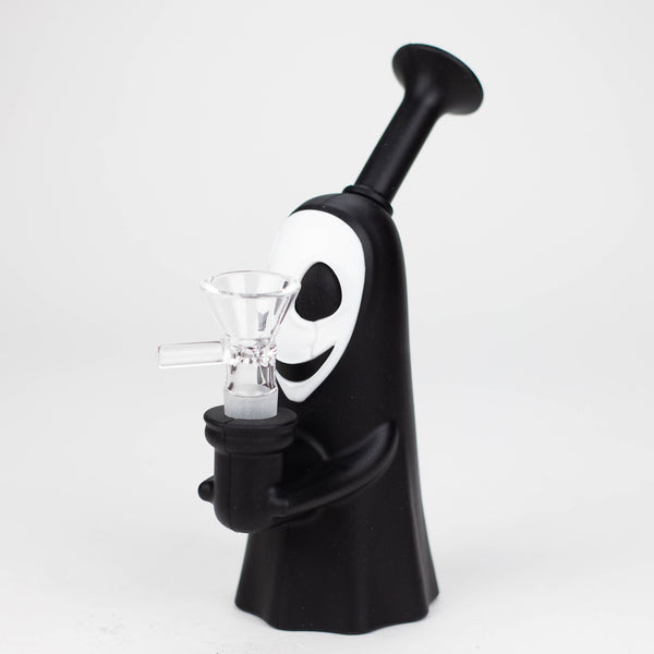 O 6.5" Ghost Face Water Pipe [YS-609]