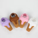 3.5" Skull ice cream hand pipe-Assorted [H299] Silicone Pipe YHS Smoke