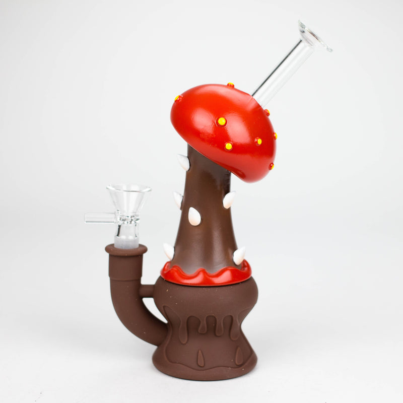 7" Epoxy mushroom water pipe Resin · Silicone · Plastic Bong JJ Distribution