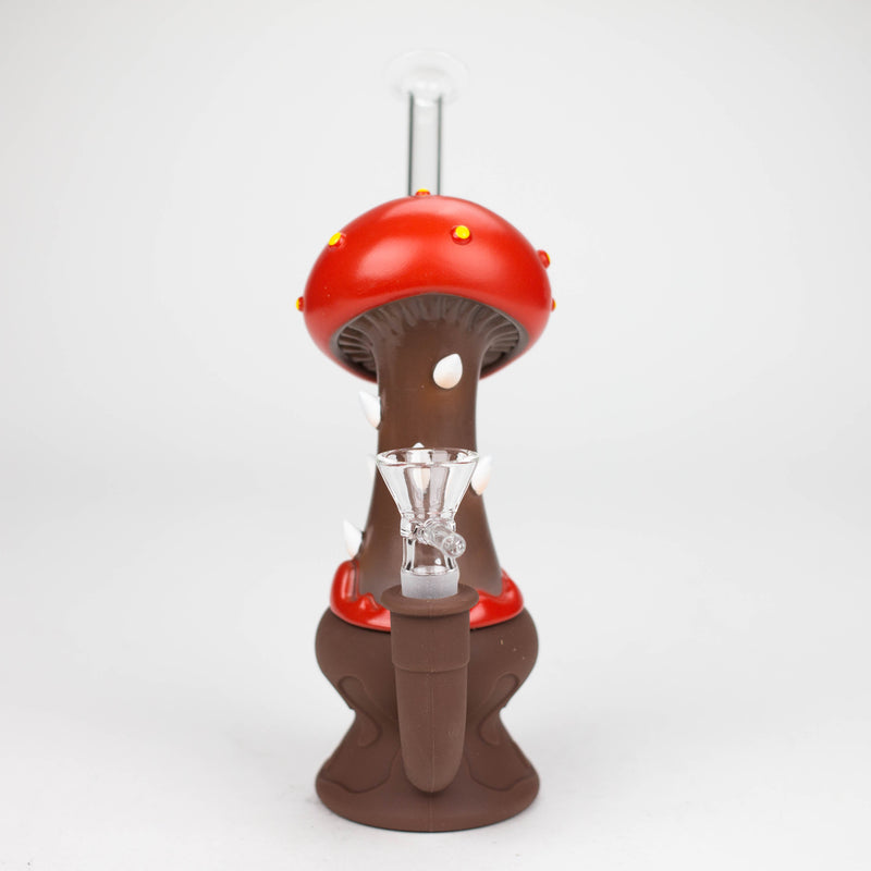 O 7" Epoxy mushroom water pipe-Assorted Colours [H328]
