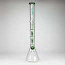 GENIE | 24" 9mm Triple Percolator Beaker Glass Bong [GB1907] Glass Bong ONE Green