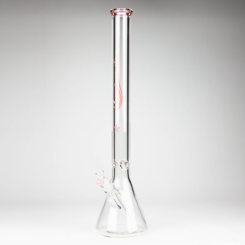 GENIE | 22" 9 mm Beaker Glass Bong [GE1003] Glass Bong ONE Pink