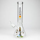 diamond | 14" Crypto Beaker Glass water Bong Glass Bong 420 Paradise Bitcoin - Stoned Leaf
