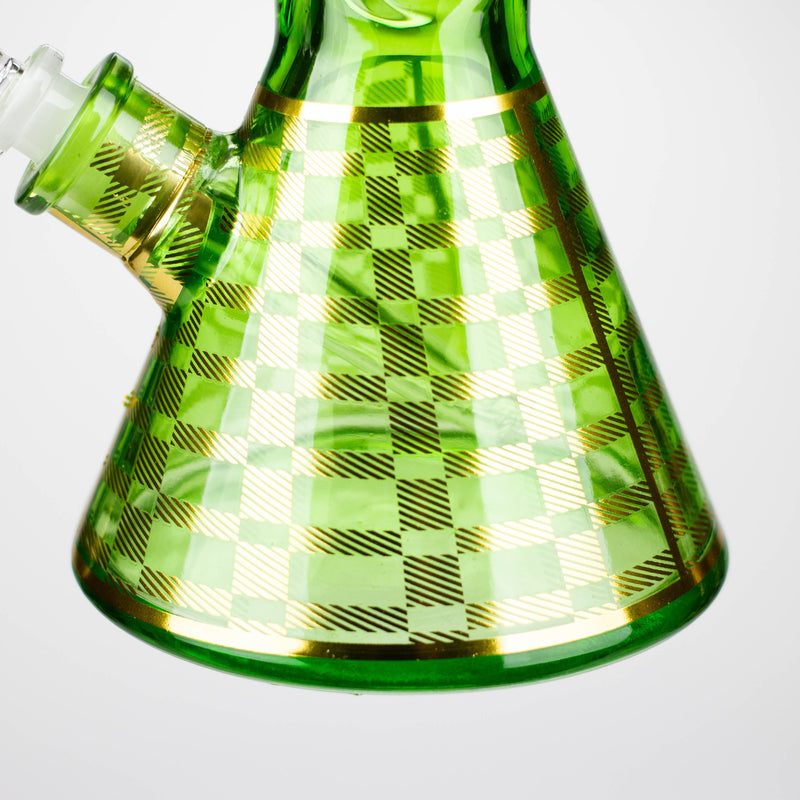 O 12.5" Soft glass 7mm beaker water bong [M12009A]