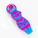 4" Sexy Silicone hand pipe Silicone Pipe ONE Pink-Blue