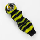 4" Sexy Silicone hand pipe Silicone Pipe ONE Yellow-Black