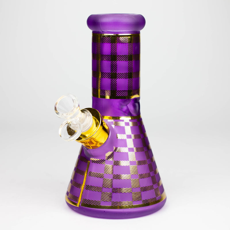 O 8" Soft glass 7mm beaker water bong [M08003]