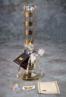 Golden Crown™ | 14 Inch 9mm glass bong with Signature and 24K Gold Emblem Glass Bong Smoke & Vape Distributor