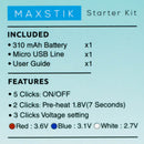 Maxstik | Premium Variable Voltage Battery [SKK080 UL] 510 Battery Canadian Distributor