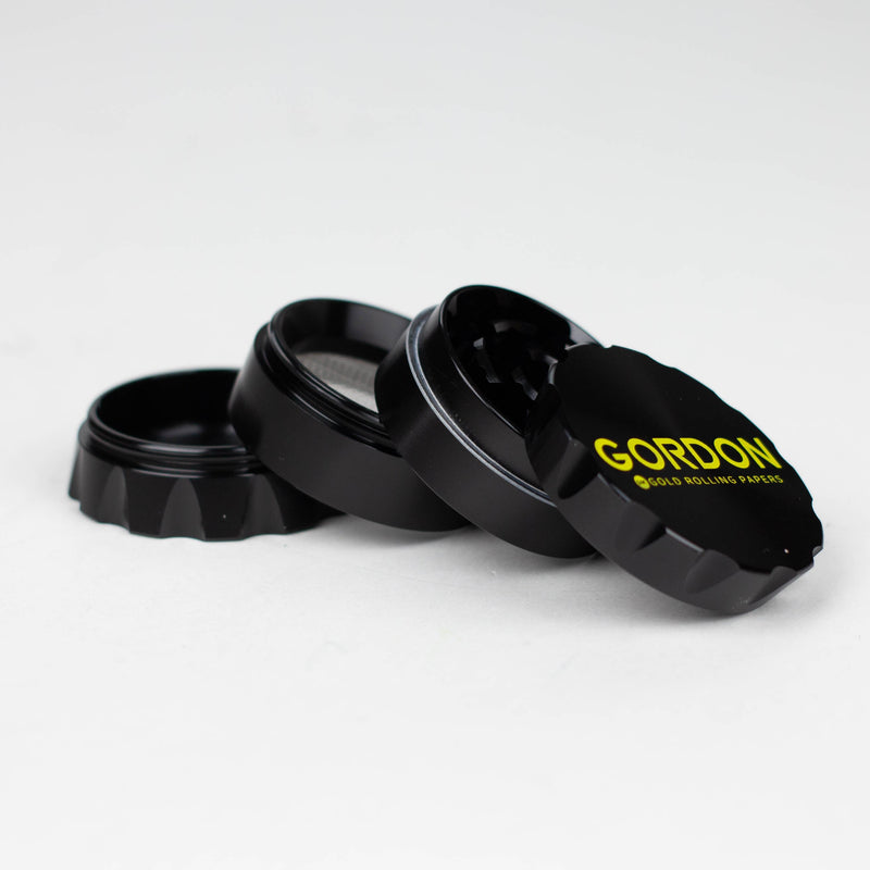 GORDON | 4 Lay Aluminum Alloy Herb Grinder Box of 6 [PH5034-Gordon] Display Pack Canadian Distributor