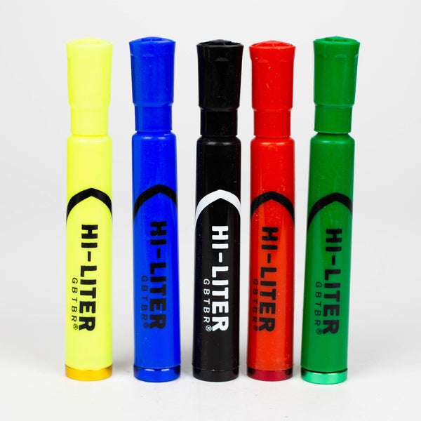 O 5.2" Discreet Hi Liter Marker Shape Aluminum Smoking Pipe Pack of 10  [RT-16]