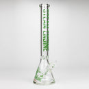 Steam Engine™ | 18 Inch 9mm glass bong with stickers by golden crown Glass Bong Smoke & Vape Distributor Green