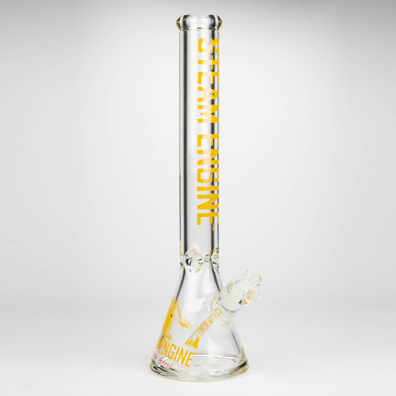 O Steam Engine™ | 18 Inch 9mm glass bong with stickers by golden crown