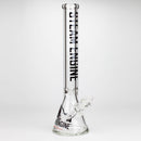 Steam Engine™ | 18 Inch 9mm glass bong with stickers by golden crown Glass Bong Smoke & Vape Distributor Black