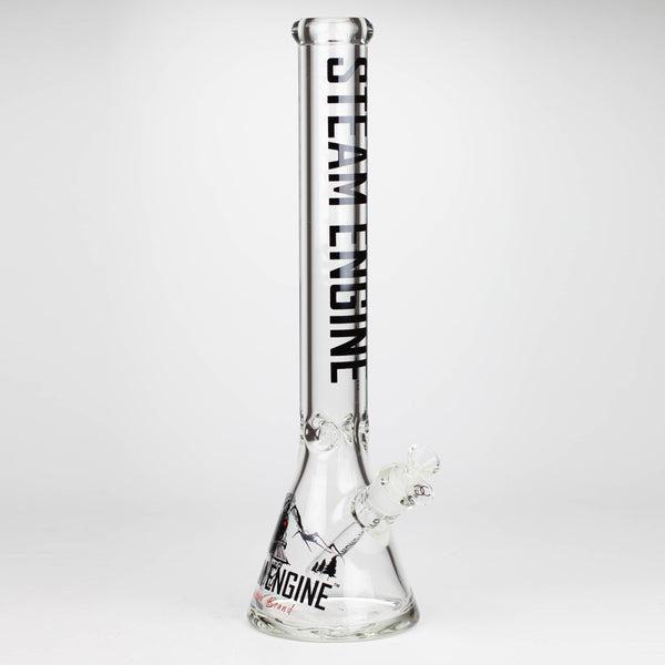 O Steam Engine™ | 18 Inch 9mm glass bong with stickers by golden crown