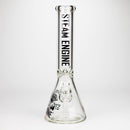 Steam Engine™ | 14 Inch 7mm glass bong with stickers by golden crown Glass Bong Smoke & Vape Distributor