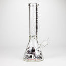 Steam Engine™ | 14 Inch 7mm glass bong with stickers by golden crown Glass Bong Smoke & Vape Distributor