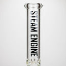 Steam Engine™ | 14 Inch 7mm glass bong with stickers by golden crown Glass Bong Smoke & Vape Distributor