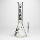 Steam Engine™ | 14 Inch 7mm glass bong with stickers by golden crown Glass Bong Smoke & Vape Distributor