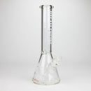 Steam Engine™ | 14 Inch 7mm glass bong with stickers by golden crown Glass Bong Smoke & Vape Distributor White