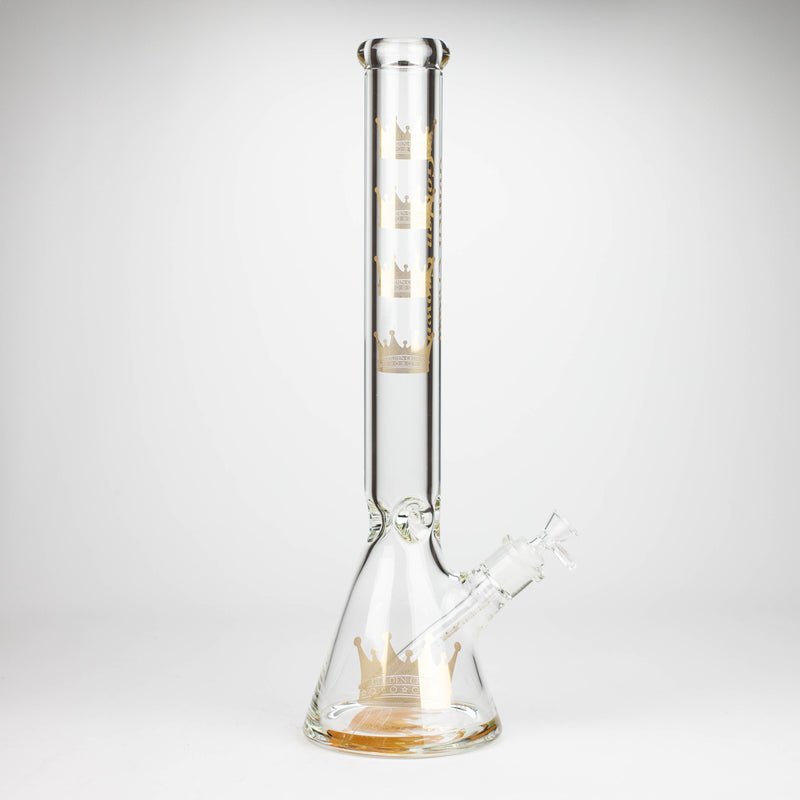 O Golden Crown™ | 18 Inch 9mm glass bong with Signature and 24K Gold Emblem