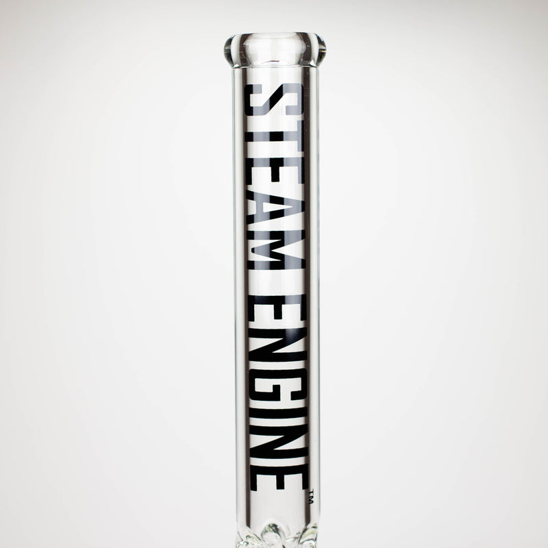 O Steam Engine™ | 18 Inch 9mm glass bong with stickers by golden crown