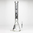 Steam Engine™ | 18 Inch 9mm glass bong with stickers by golden crown Glass Bong Smoke & Vape Distributor