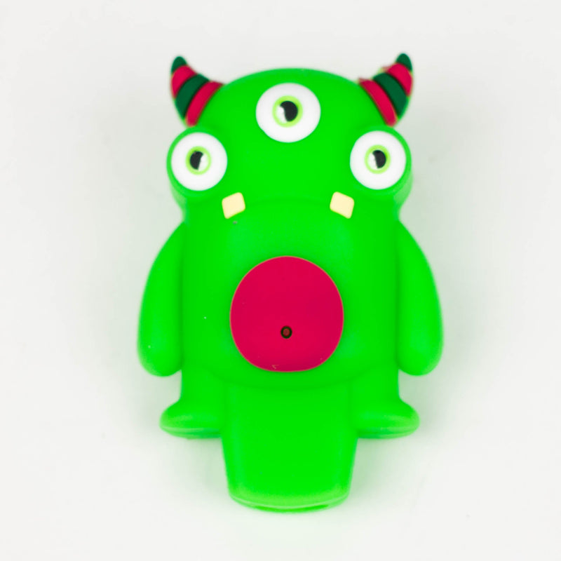 O 3" Three-eyed monster pipe-Assorted Colours [H306]