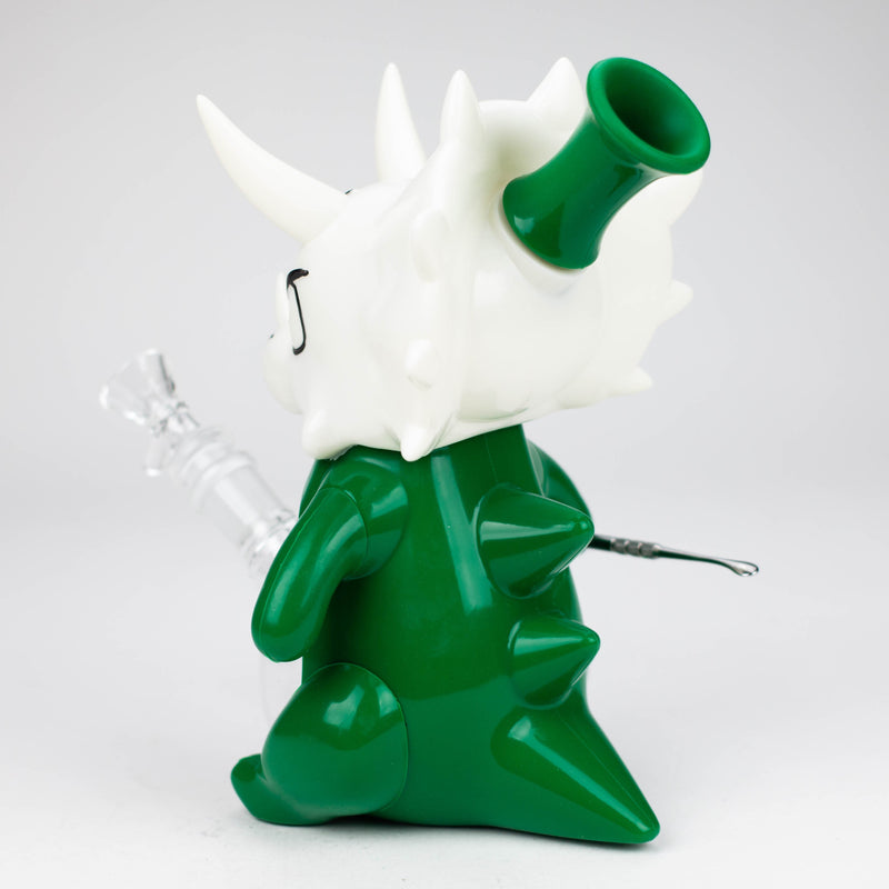 O 9" Tricerapots water pipe-Assorted Colours [H379]