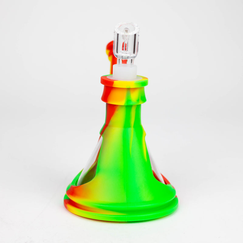 O 6" Silicone+Glass Rig-Assorted Colours [175B]