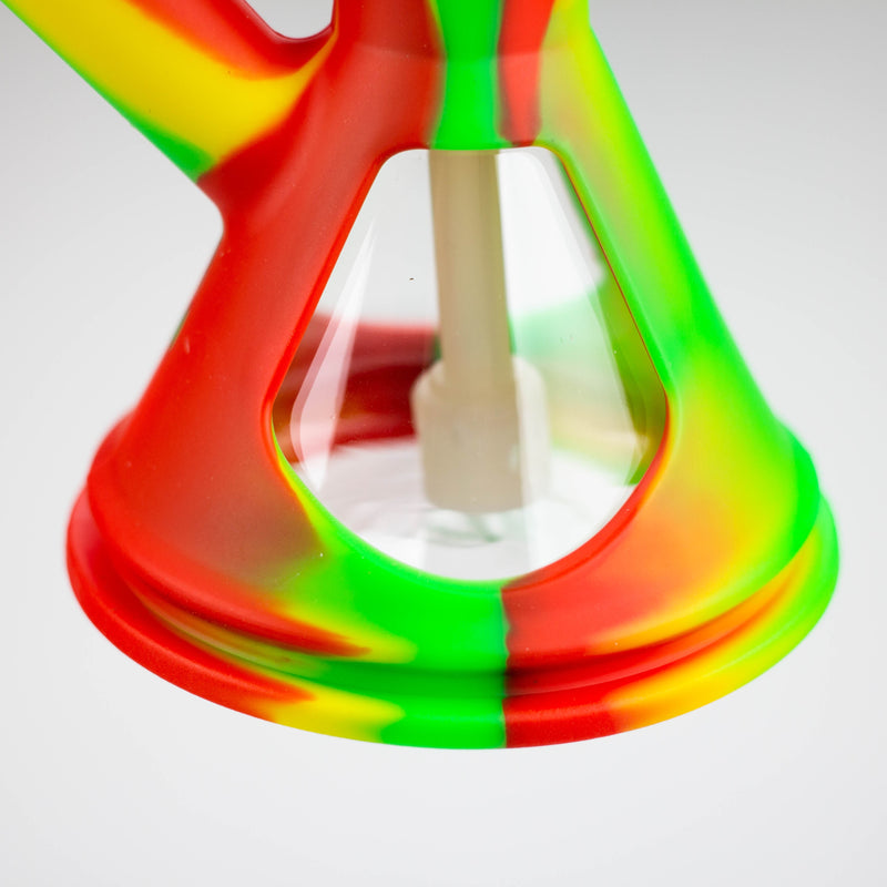 O 6" Silicone+Glass Rig-Assorted Colours [175B]