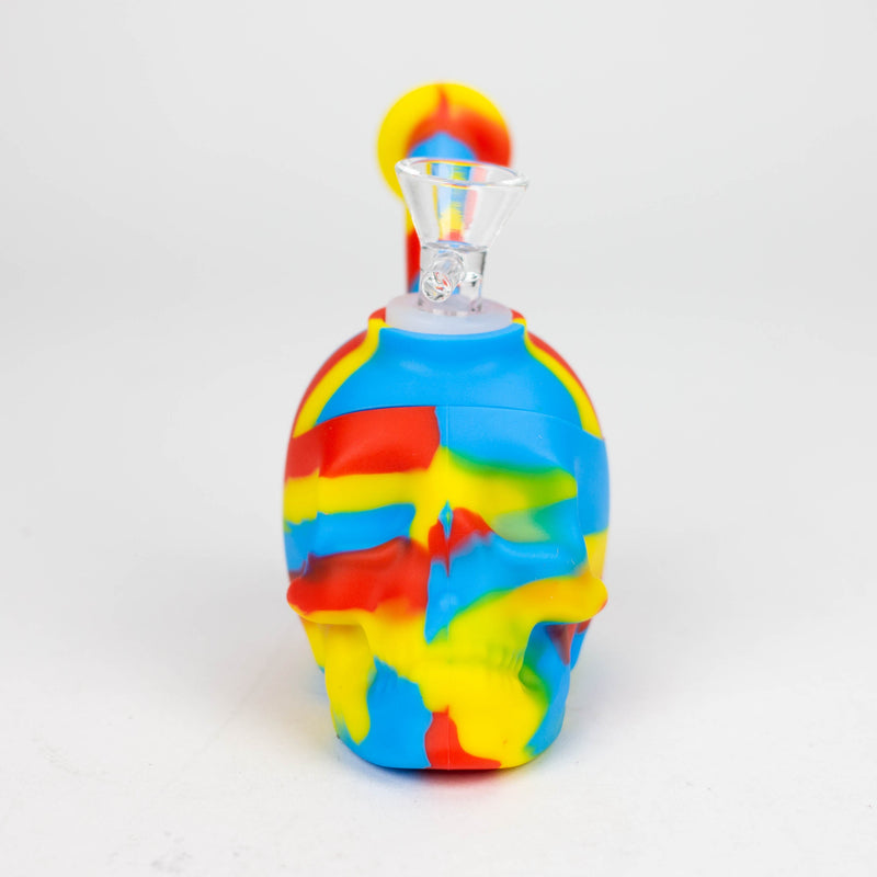 O 6" skull multi colored mini Bubbler Assorted Colours [178P]