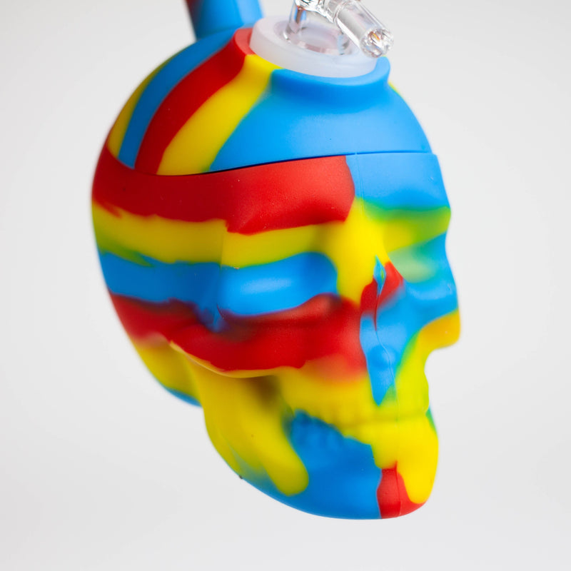 O 6" skull multi colored mini Bubbler Assorted Colours [178P]