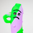 4.5" Pickel Pipe with hole for Keychain [083P] Silicone Pipe Purple Haze Smoke Inc