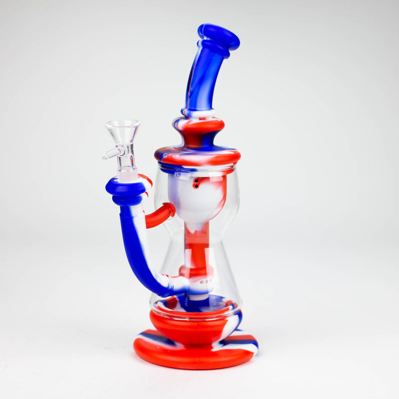 O 9.8" Silicone+Glass Rig-Assorted [007B]