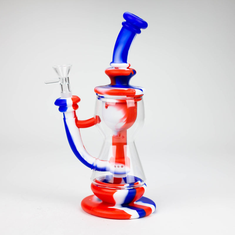 O 9.8" Silicone+Glass Rig-Assorted [007B]