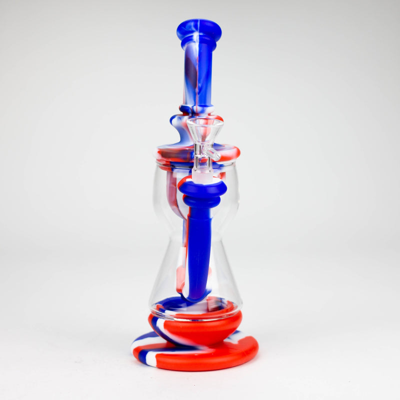 O 9.8" Silicone+Glass Rig-Assorted [007B]