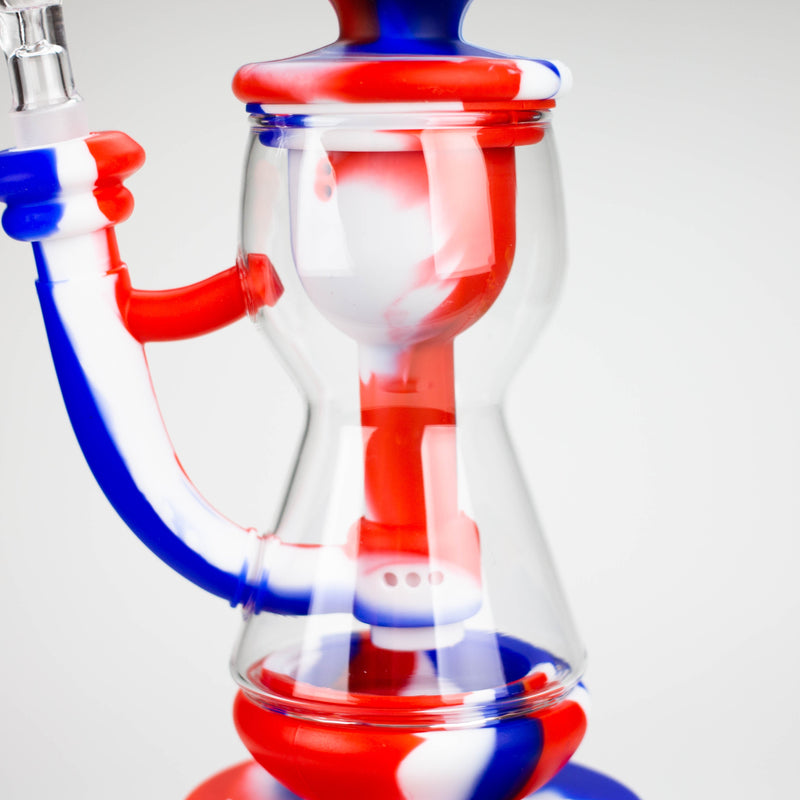 O 9.8" Silicone+Glass Rig-Assorted [007B]