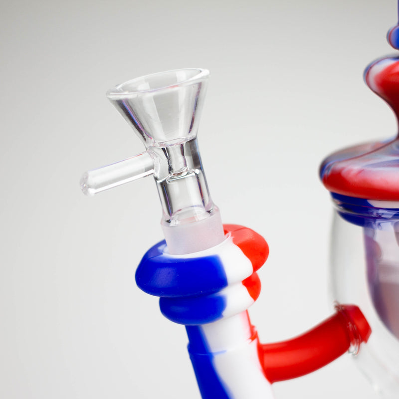 O 9.8" Silicone+Glass Rig-Assorted [007B]