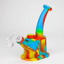 8.8" Silicone Flat bottom Rig-Assorted [018B] Resin · Silicone Rig Purple Haze Smoke Inc