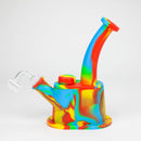 8.8" Silicone Flat bottom Rig-Assorted [018B] Resin · Silicone Rig Purple Haze Smoke Inc