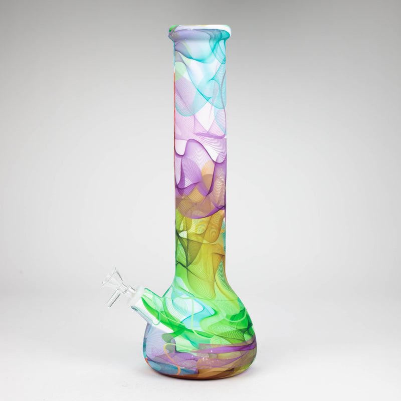 O 15" detachable silicone water bong - Assorted Colours [093B]