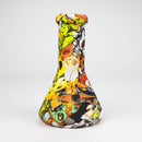 8" Big Beaker base Silicone Bong - Assorted [094B] Resin · Silicone · Plastic Bong Purple Haze Smoke Inc