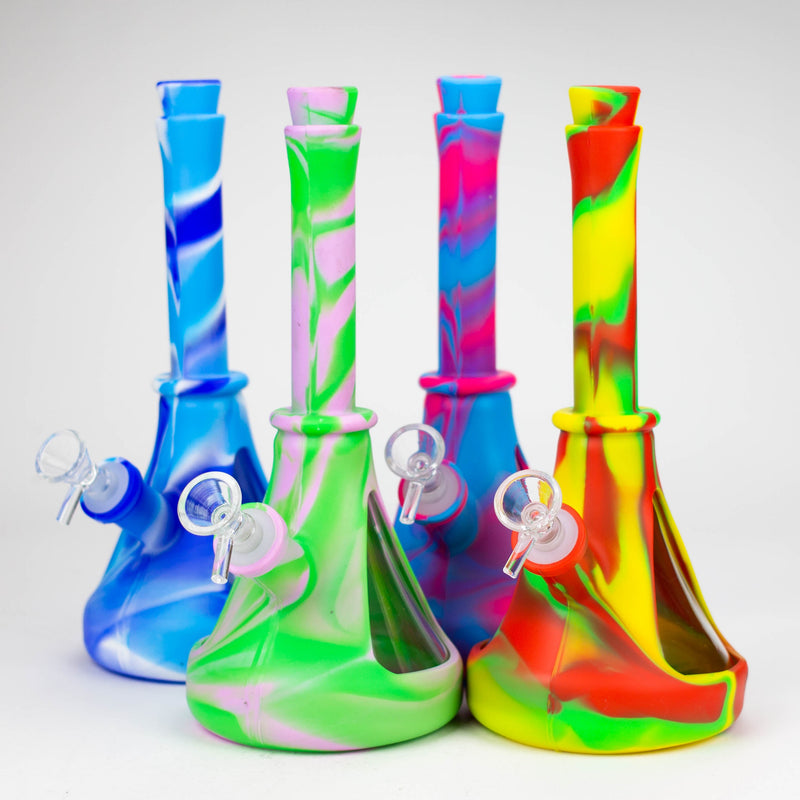 O 10.5" Cone Shape Bong-Assorted Colours [116B]